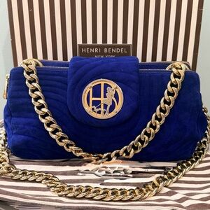 henri bendel cobalt blue suede No.7 convertible
crossbody
